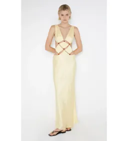 Bec & Bridge Agathe Diamond Dress Yellow Size 10 for rent on The Volte - image 2