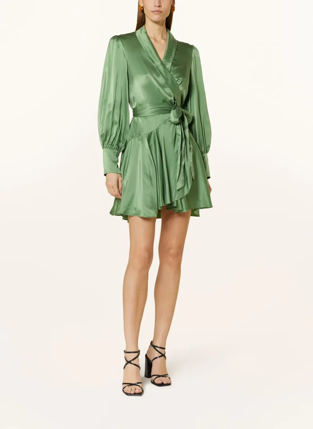 Zimmermann Silk Wrap Dress in Matcha Size 1/AU 10 - Image 1