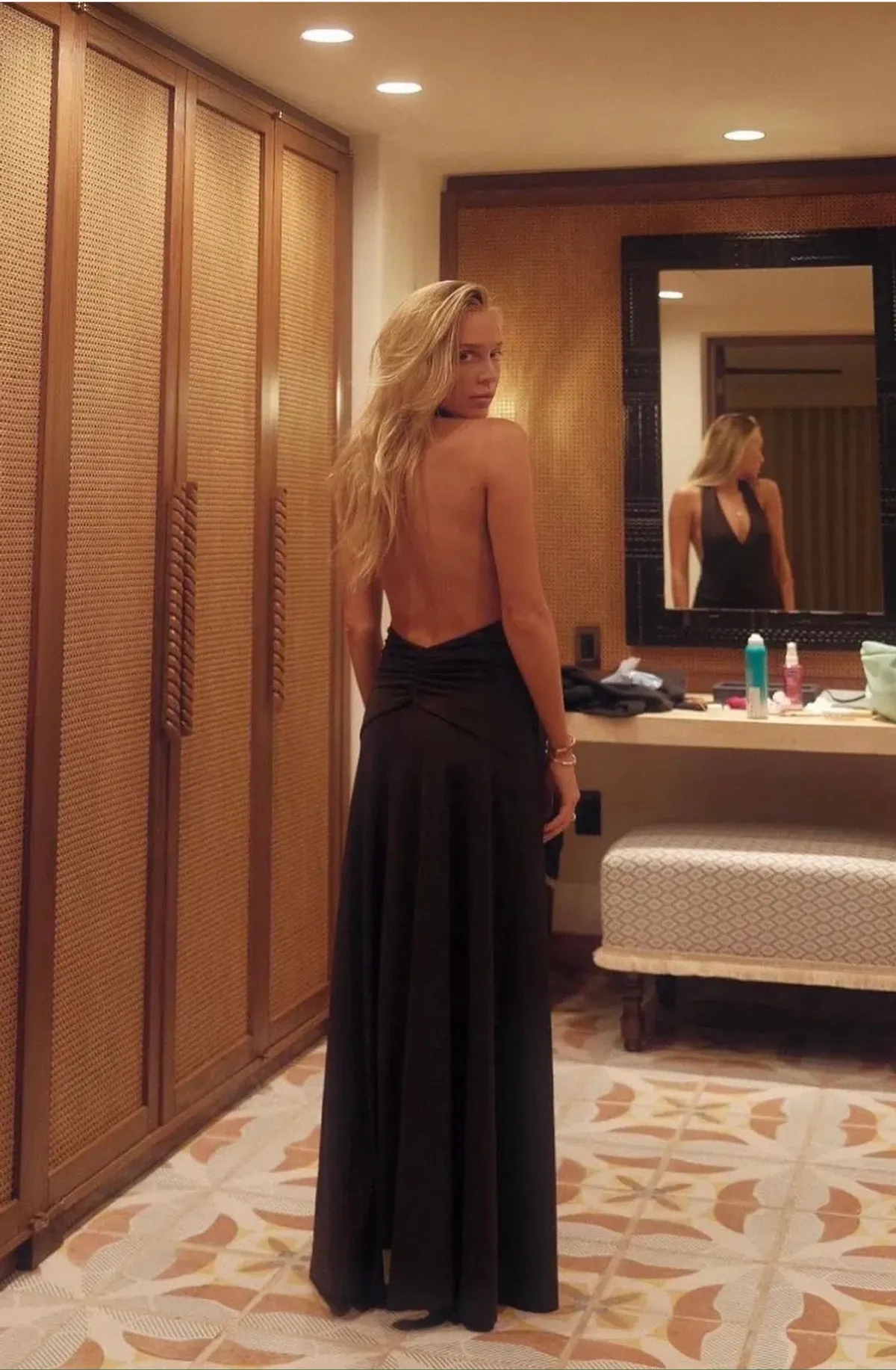 Bec & Bridge Blanche Halter Maxi Dress in Espresso Size 6 - Image 2