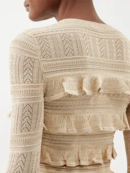 Zimmermann Matchmaker Ruffle Top Gold Lurex Size 0P / AU 6 for rent on The Volte - image 3