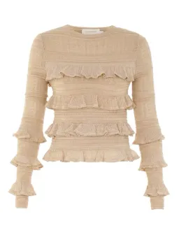 Zimmermann Matchmaker Ruffle Top Gold Lurex Size 0P / AU 6 for rent on The Volte - image 5
