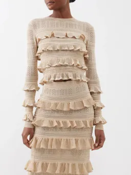 Zimmermann Matchmaker Ruffle Top Gold Lurex Size 0P / AU 6 for rent on The Volte - image 2