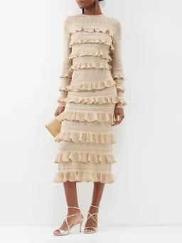 Zimmermann Matchmaker Ruffle Top Gold Lurex Size 0P / AU 6 for rent on The Volte - image 1