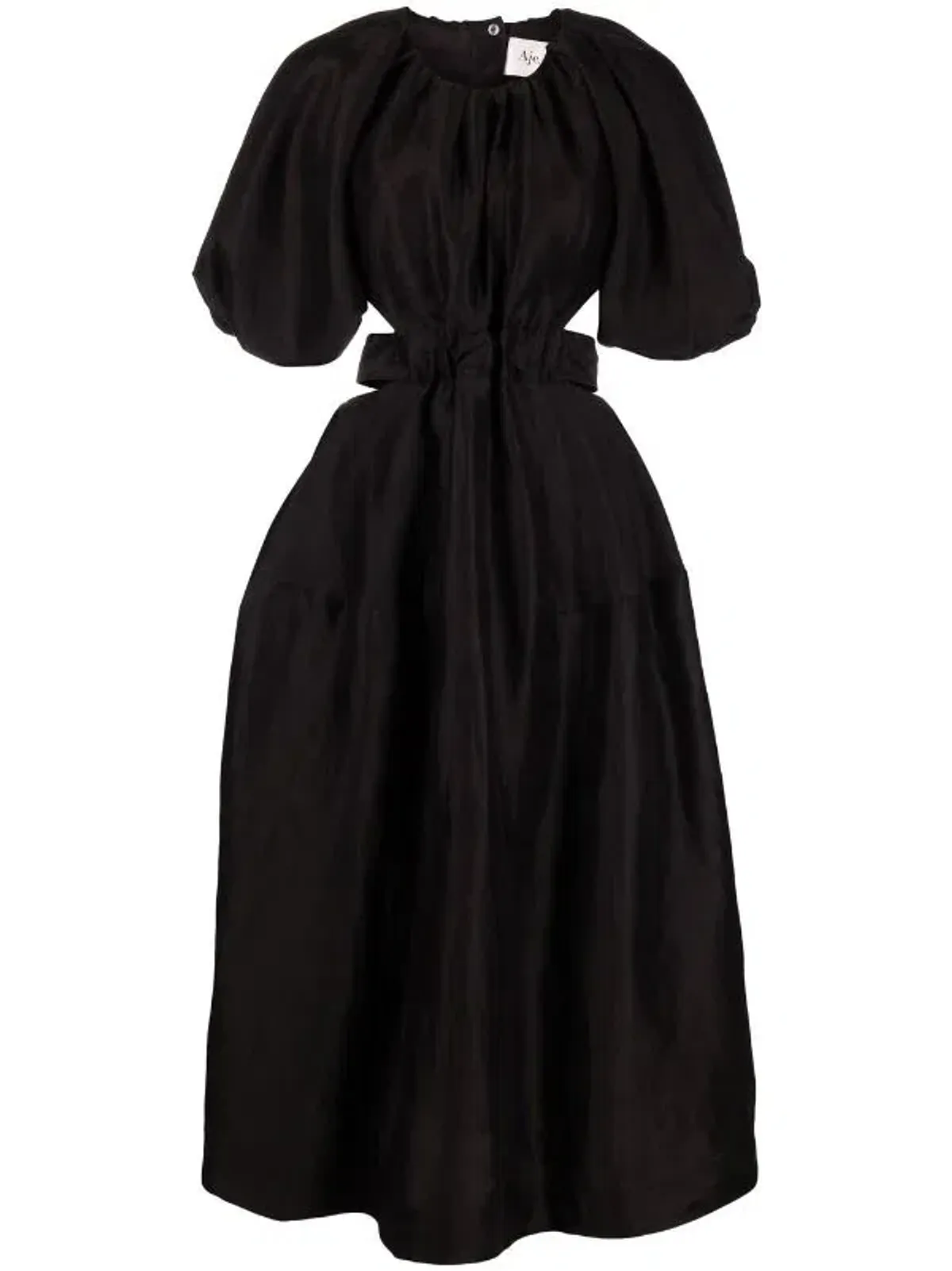 Aje Mimosa Puff Sleeve Midi Dress Black Size 8 - Image 5