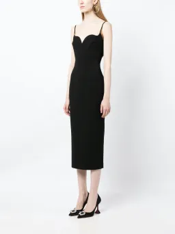 Rachel Gilbert Loren Sweetheart Neck Midi Dress Black Size 0 / AU 6 for rent on The Volte - image 1