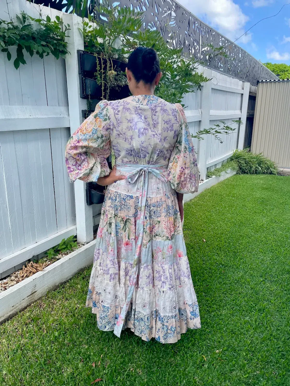 Zimmermann Halliday Tiered Midi Dress in Spliced Size 3/AU 14 - Image 2