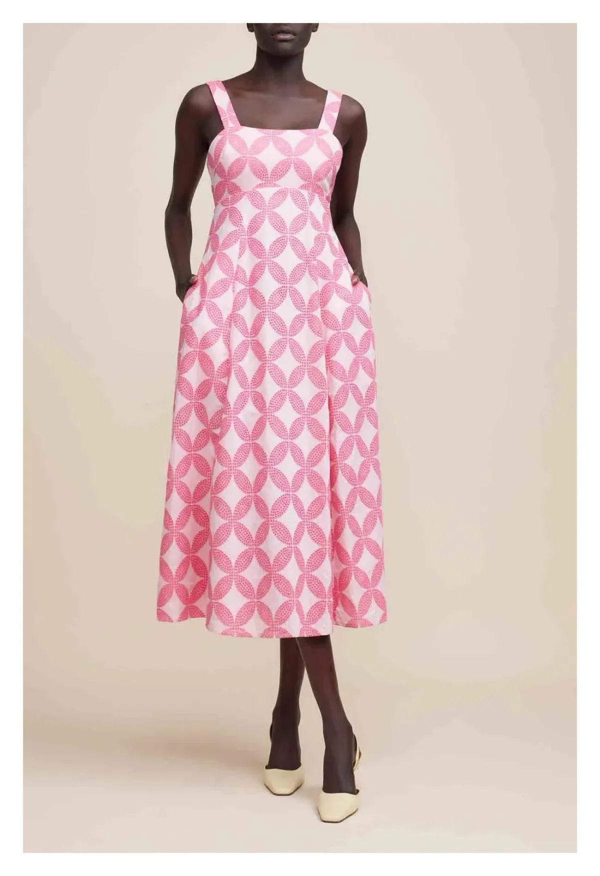 Acler Tate Midi Dress in Pink Mix Size 8 - Image 1