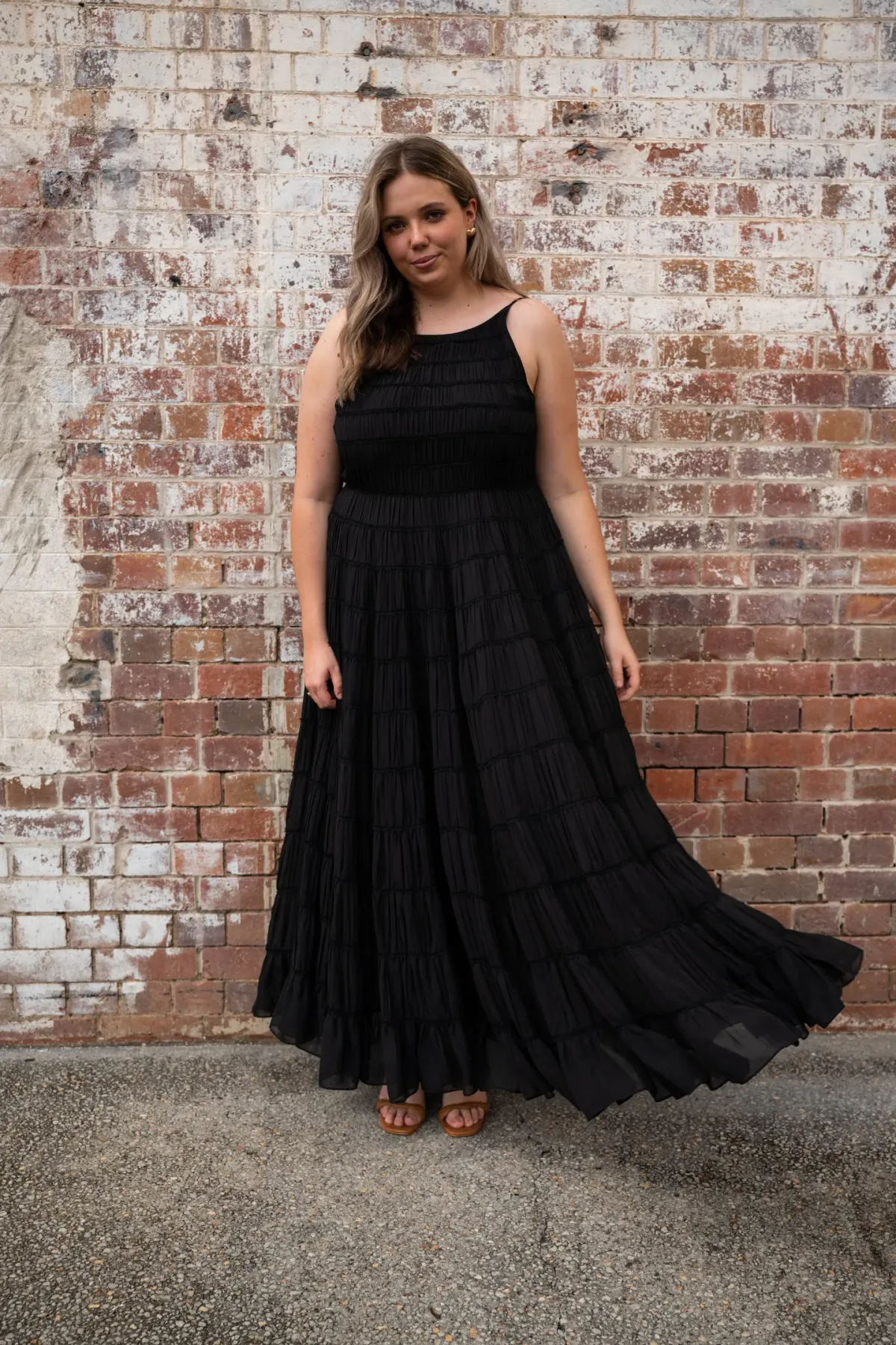 Aje Rosewood Ruched Maxi Dress Black Size 16 - Image 2