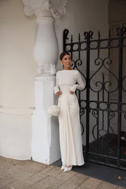 Helsa Studio Matte Jersey Top & Skirt Set Cream Size XXS / AU 6 for rent on The Volte - image 1