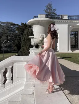 House of CB Mademoiselle Midi Dress Ballerina Pink Size AU 8  for rent on The Volte - image 6