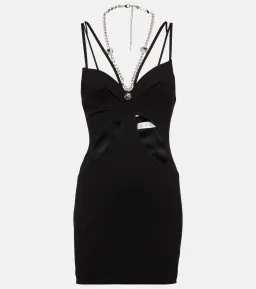 Area NYC Embellished Cutout Mini Dress Black Size AU 8 for rent on The Volte - image 6