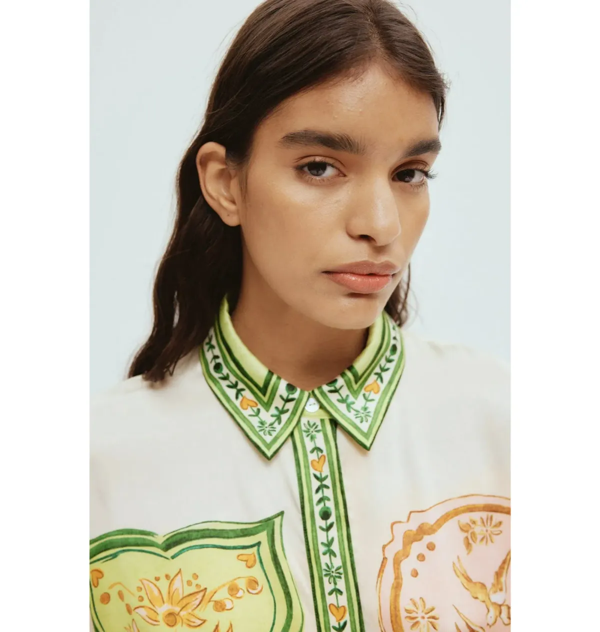 Alemais Porcelain Silk Shirt and Short Set Print Size AU 10 - Image 3