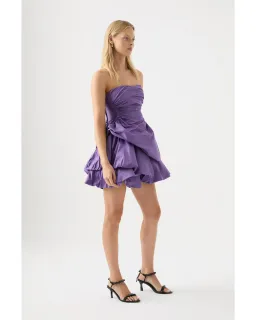 Aje Daybreak Strapless Mini Dress Deep Violet Size AU 10 for rent on The Volte - image 3