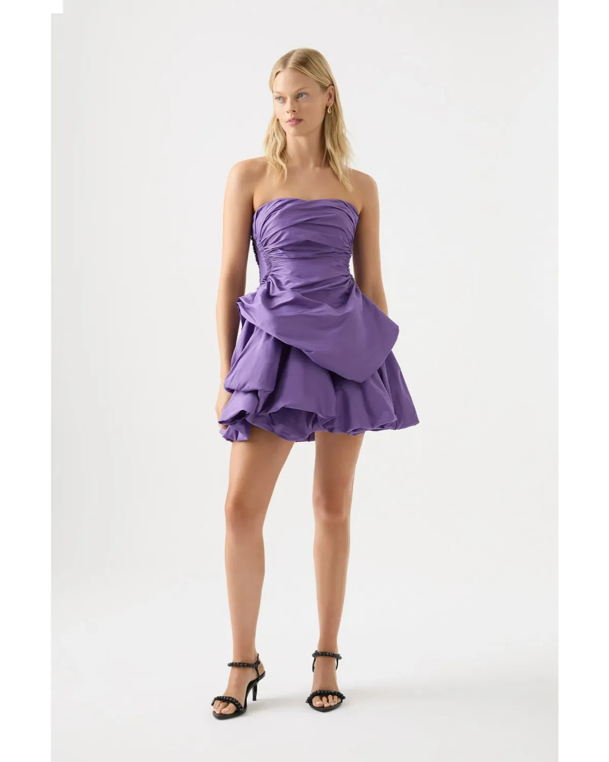 Aje Daybreak Strapless Mini Dress Deep Violet Size AU 10 - Image 1
