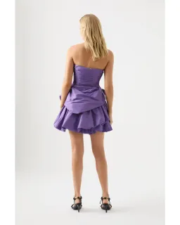 Aje Daybreak Strapless Mini Dress Deep Violet Size AU 10 for rent on The Volte - image 4