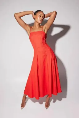 Mossman Skyline Maxi Dress Red Size AU 10 for rent on The Volte - image 1