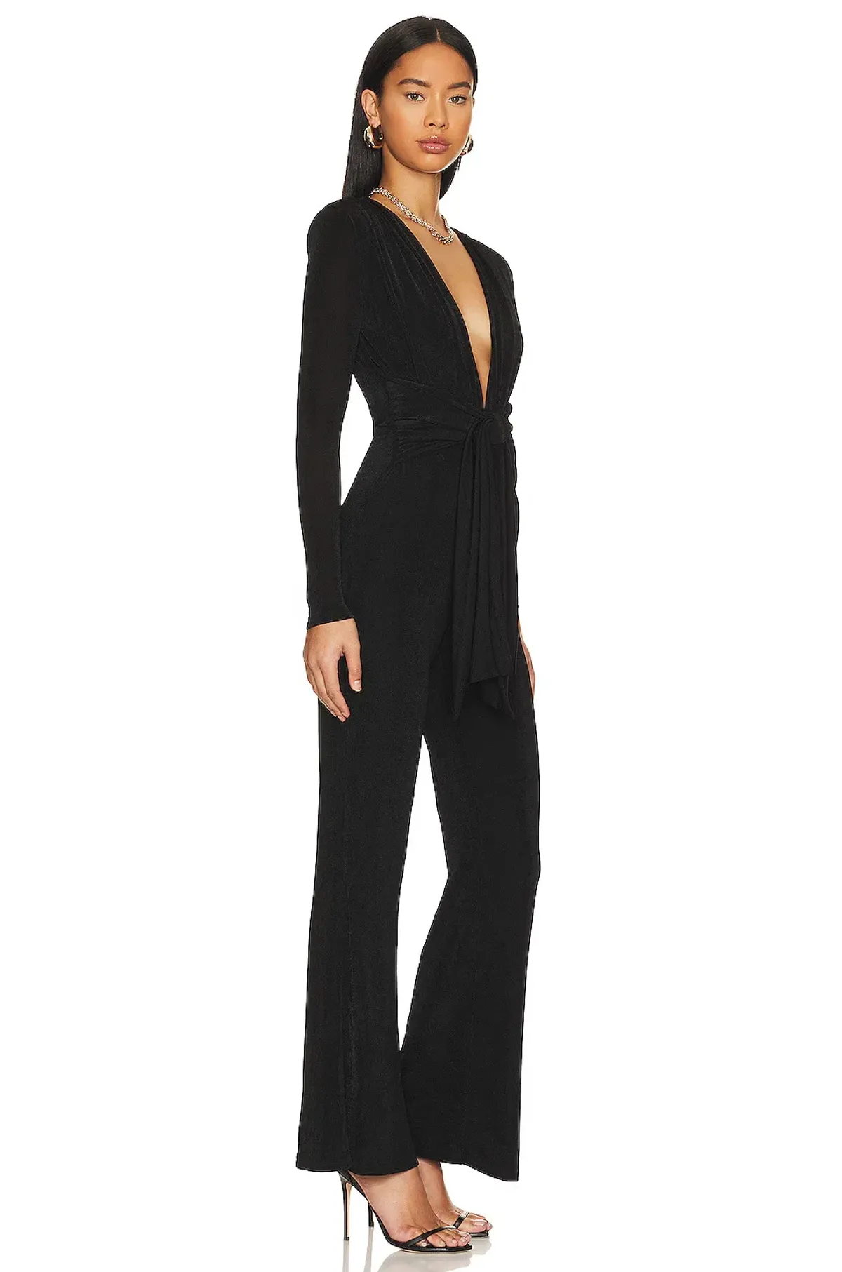 MISHA Thelka Slinky Jersey Jumpsuit Black Size 8 - Image 2