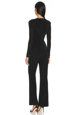 MISHA Thelka Slinky Jersey Jumpsuit Black Size 8 for rent on The Volte - image 3