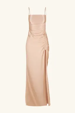 Shona Joy La Lune Ruched Maxi Dress in Desert Rose Size 14 for rent on The Volte - image 5