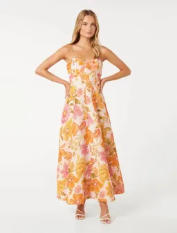 Forever New Vayda Strap Midi Sun Dress Size 8 for rent on The Volte - image 1