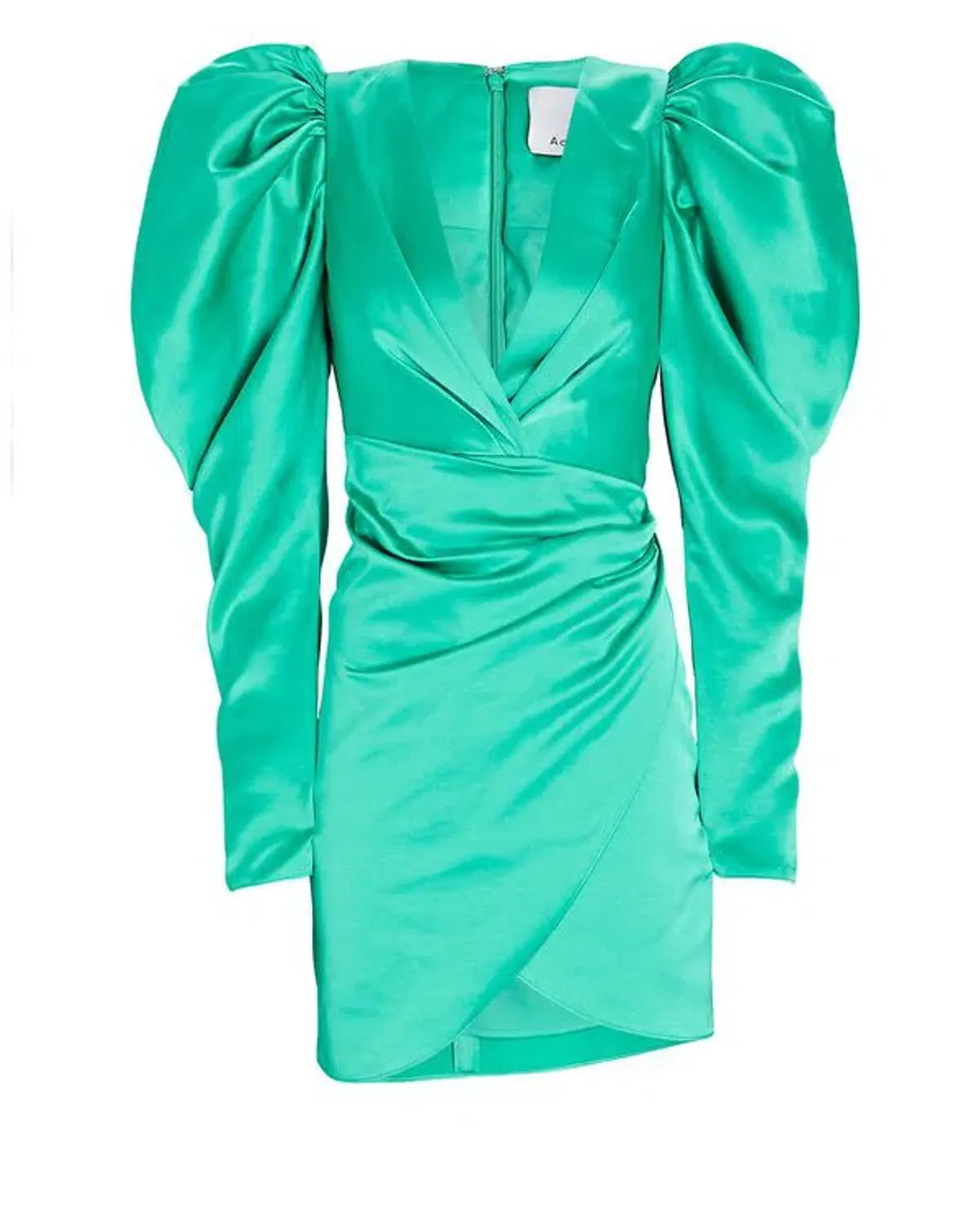 Acler Irwin Mini Dress Electric Green Size Au 10 - Image 7