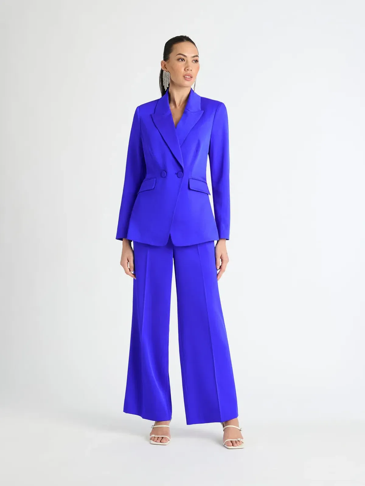 Sheike Lillian Jacket & Pants Set in Cobalt Blue Size 6 - Image 1