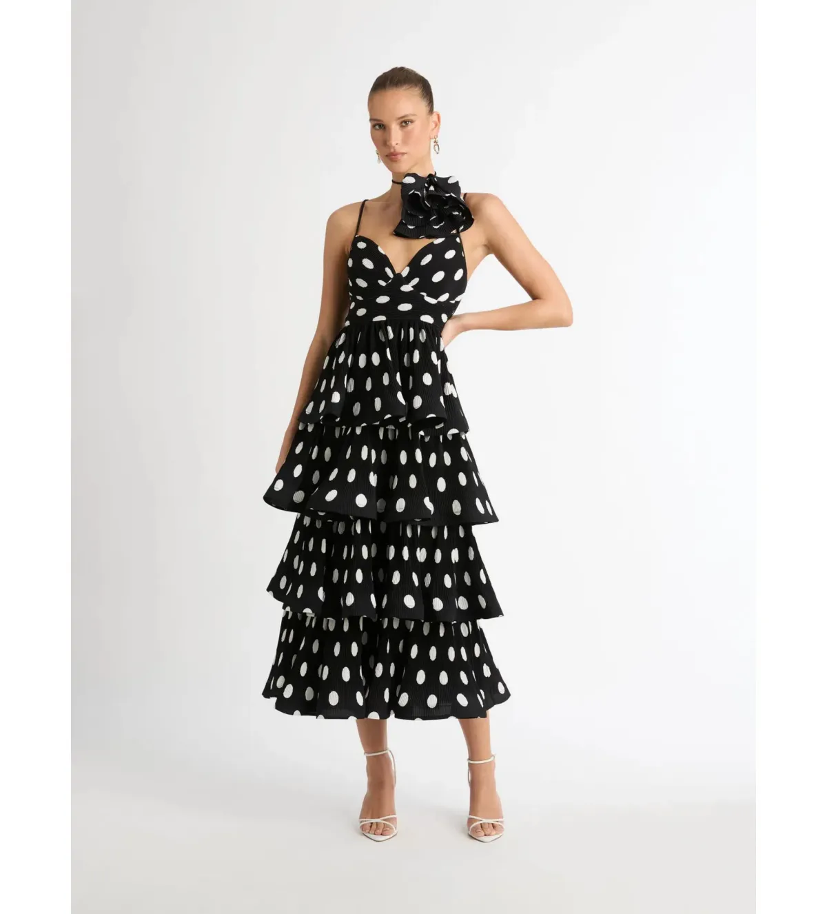 Sheike Julia Polka Dot Dress Black Size 6  - Image 1