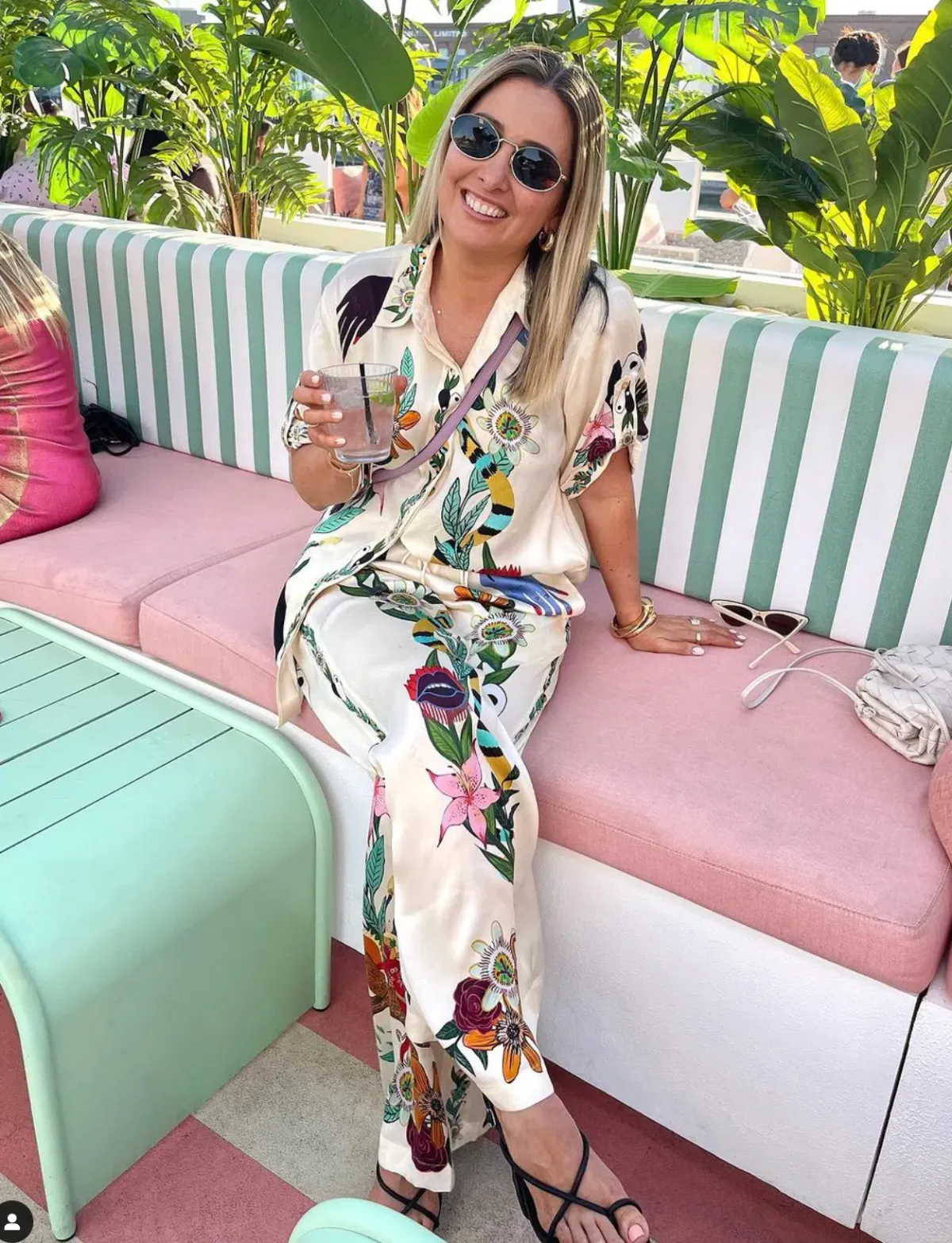 Alemais Meagan Silk Shirt & Pants Set Print Size 12 - Image 3