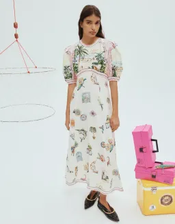 Alemais Sunset Midi Dress Multi Size 10  for rent on The Volte - image 1