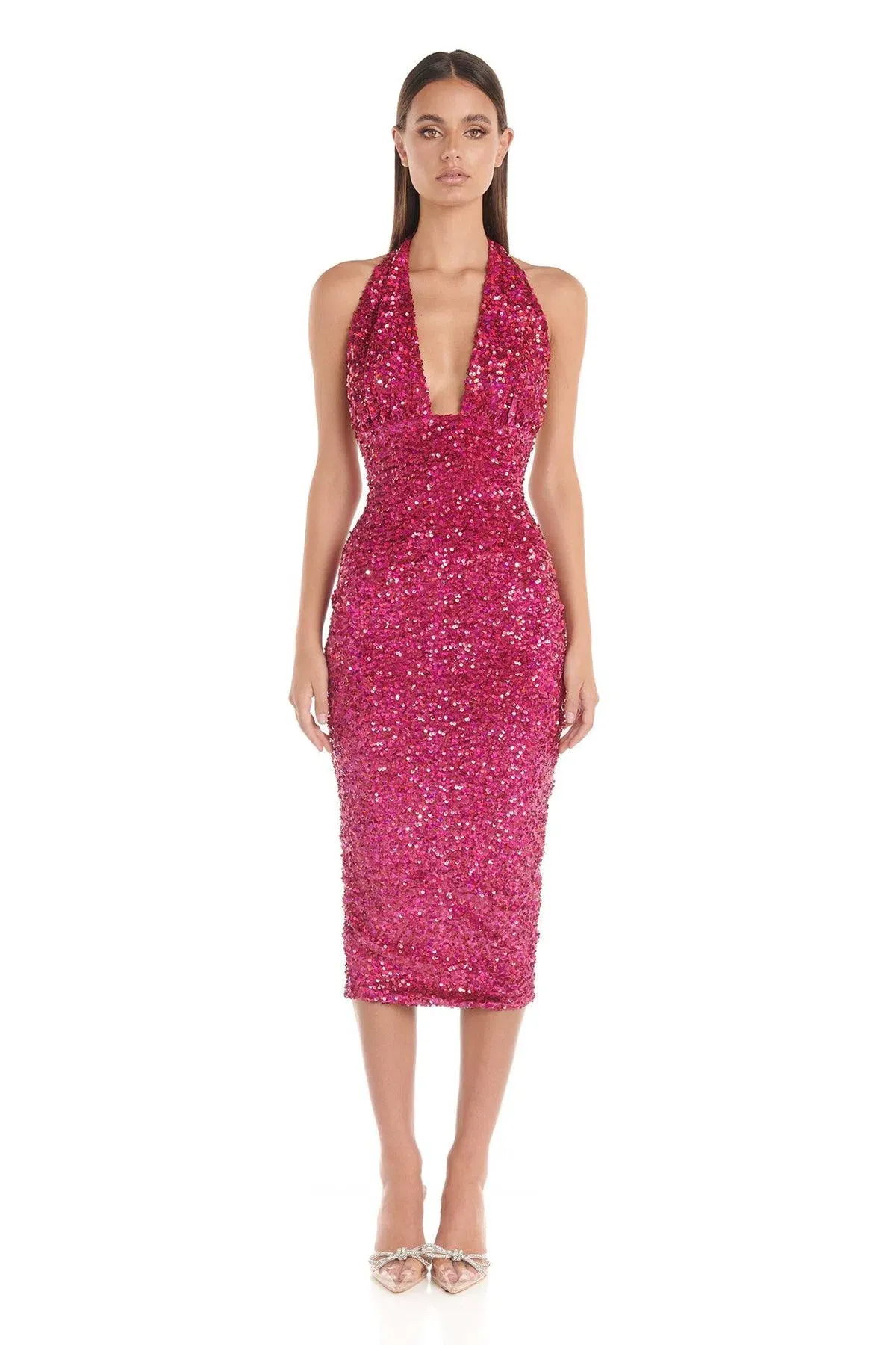 Eliya The Label Emilee Sequin Dress Pink Size 10 - Image 1