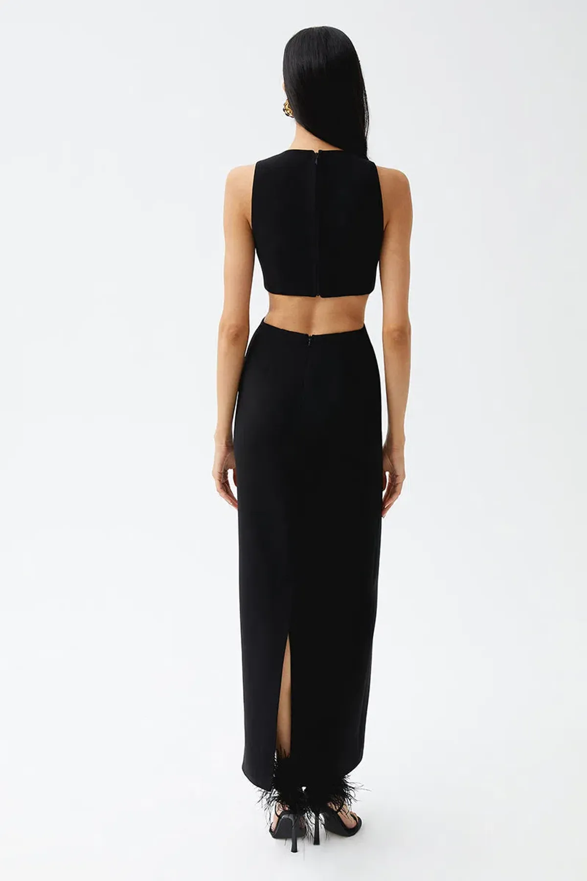 THE NEW ARRIVALS by İlkyaz Özel Romy in Chez Castel Dress Black Size 6/XS - Image 3