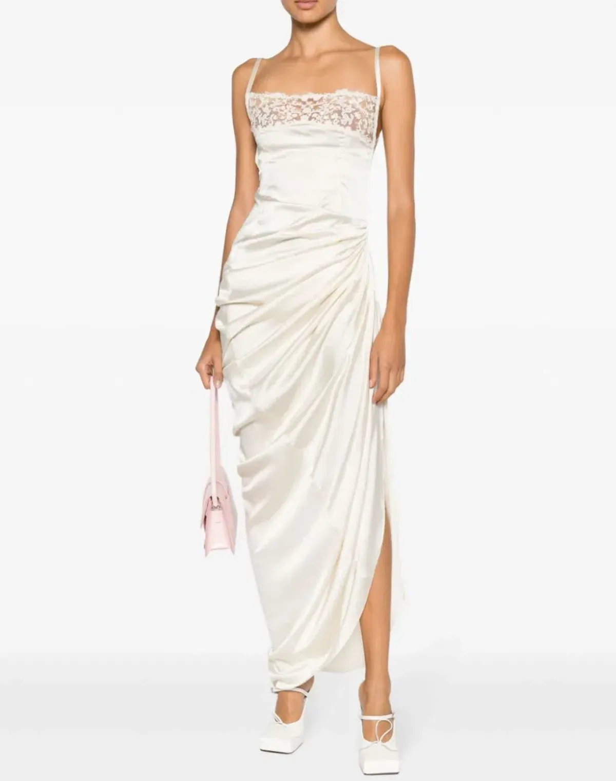 Jacquemus Le Chouchou La Saudade Longue Brodée Maxi Dress Off White Size 36 / AU 8 - Image 1