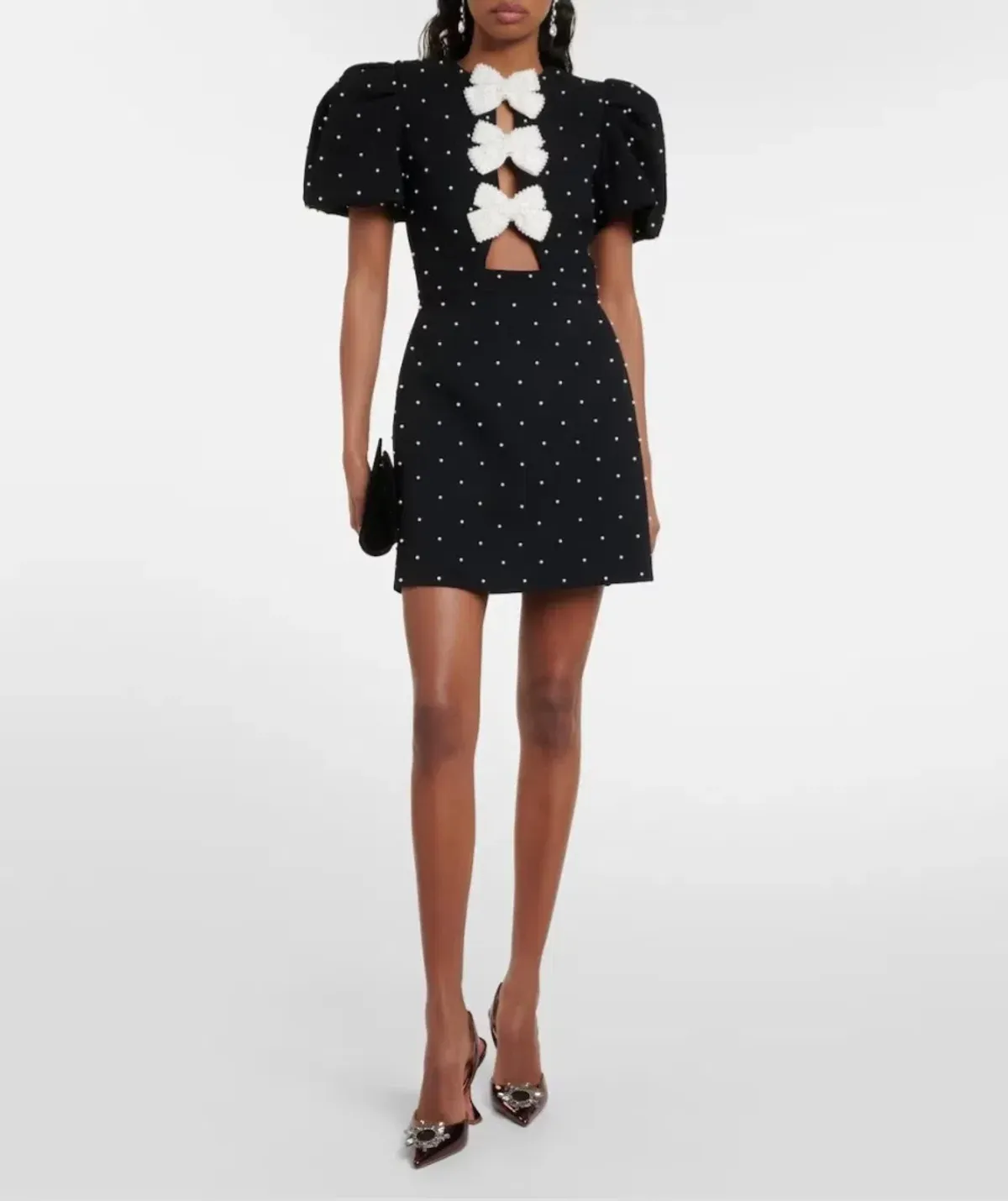 Rebecca Vallance Veronica Mini Dress Black Size AU 14 - Image 1