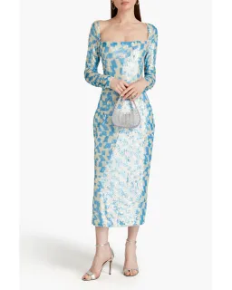 Rachel Gilbert Teddi Gown Blue Size 3 / AU 12 for rent on The Volte - image 1