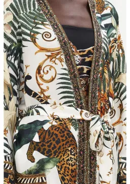 Camilla Tiger Trap Robe Midi Layer With Patch Pocket Print Size 12/M for rent on The Volte - image 4