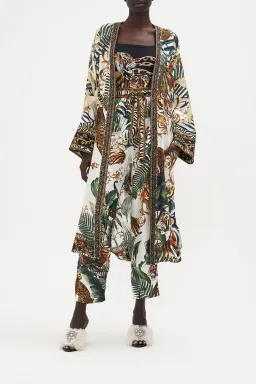 Camilla Tiger Trap Robe Midi Layer With Patch Pocket Print Size 12/M for rent on The Volte - image 1