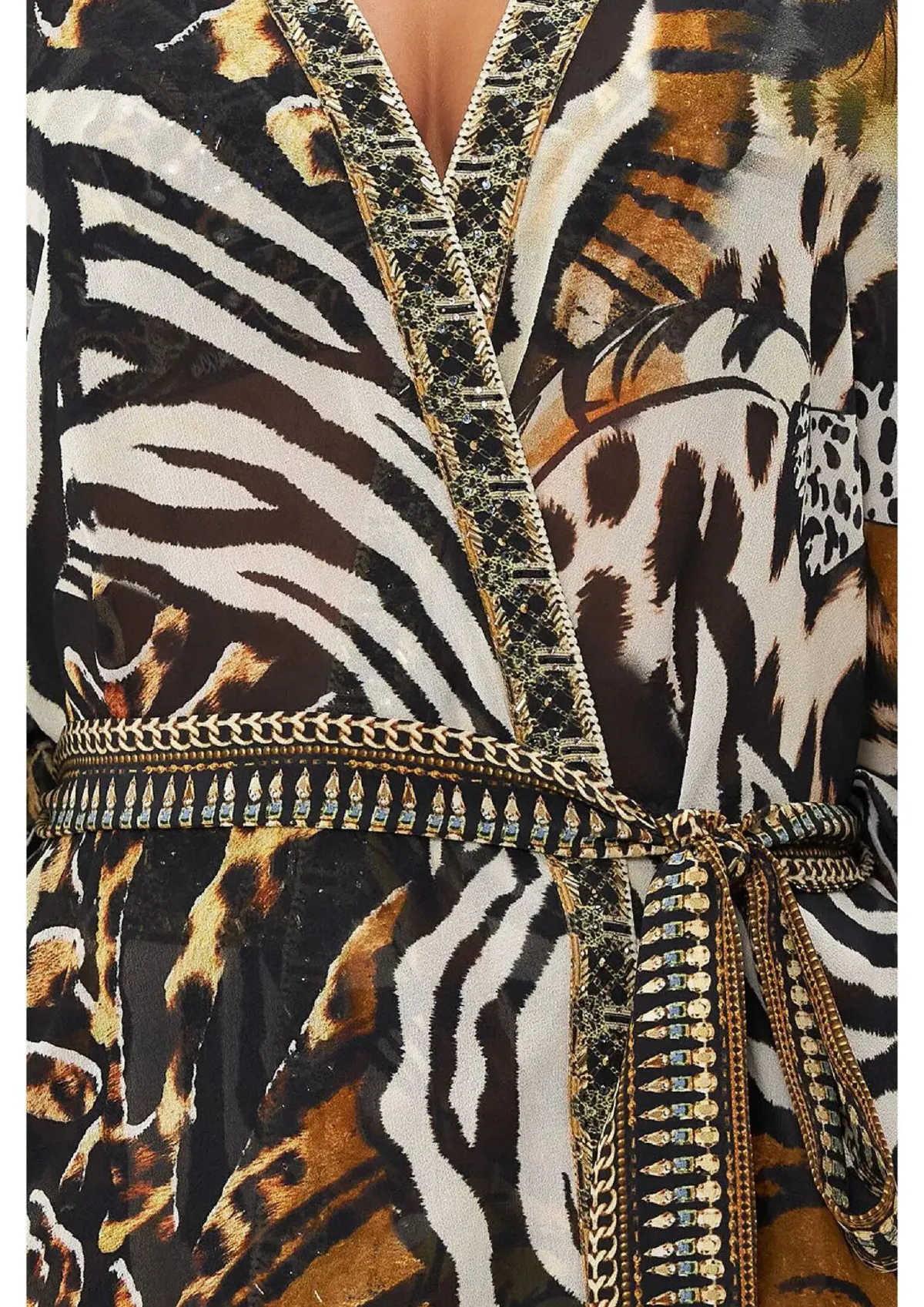 Camilla What's New Pussycat High Low Layer With Tie Multi Size M/ AU 12 - Image 3