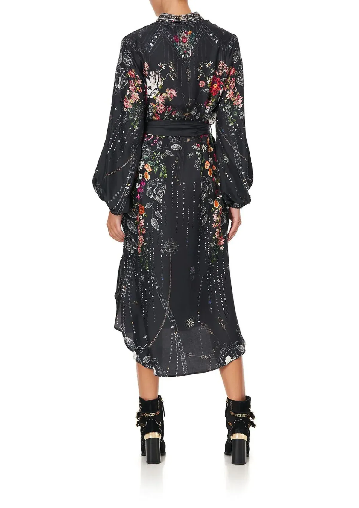 Camilla To The Gypsy High Low Midi Shirt Multi Size M/Au 12 - Image 2