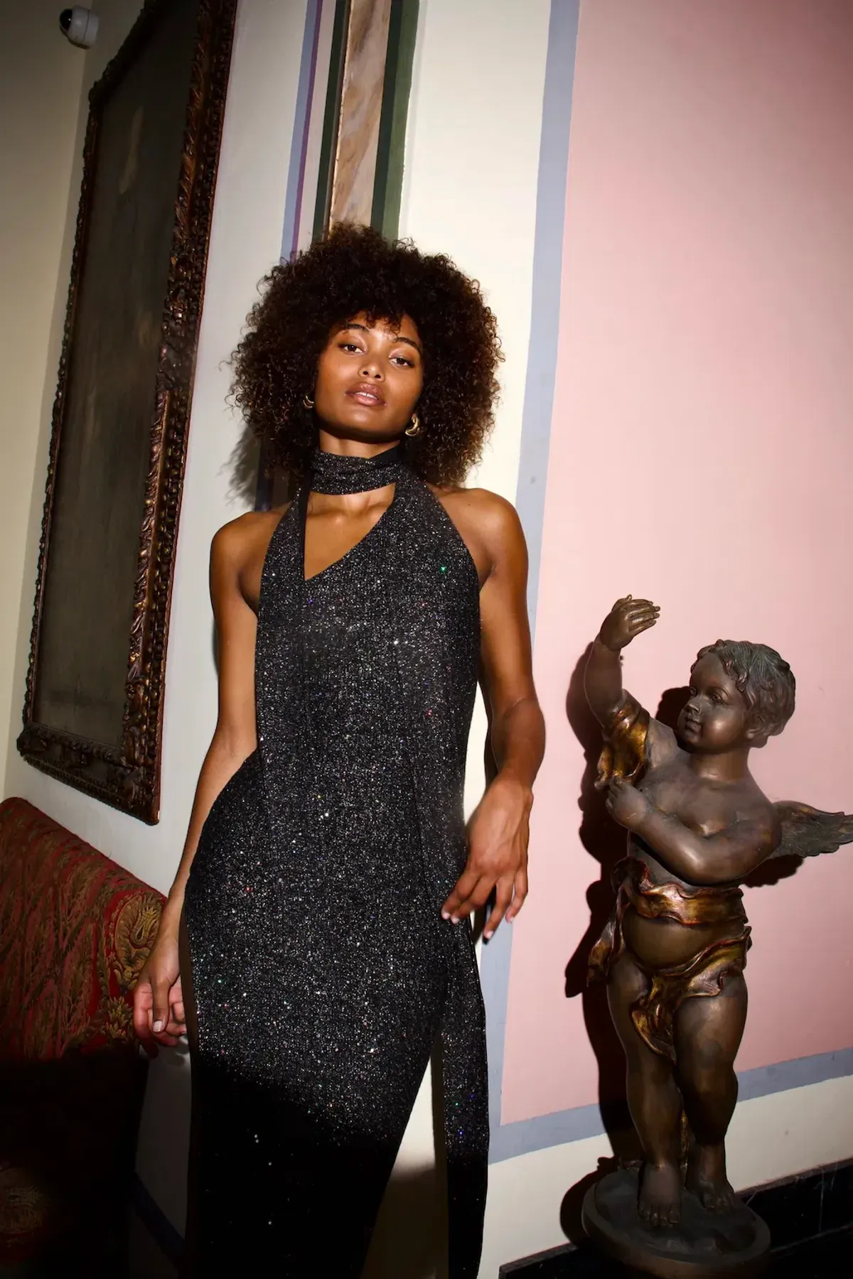 Asta Resort Jennifer Dress Charcoal Sequin Size XS/Au 6 - Image 2