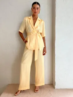 Viktoria and Woods Chorus Shirt w/ Belt Flax Yellow Size 1 /AU 8 for rent on The Volte - image 1