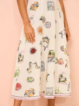 Alemais Sunset Midi Dress Print Size 10 for rent on The Volte - image 5