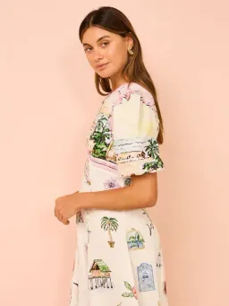 Alemais Sunset Midi Dress Print Size 10 for rent on The Volte - image 4