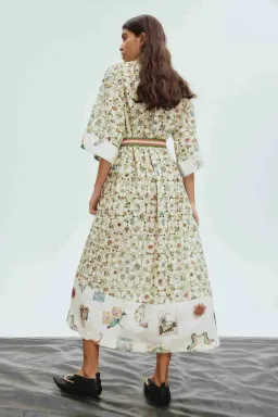 Alemais Sunset Broderie Midi Dress Multi Size AU 8 for rent on The Volte - image 3