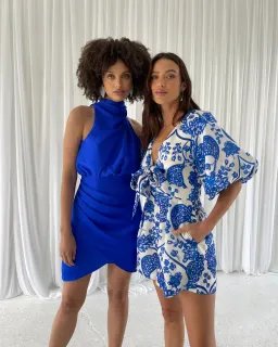 Sheike Heart Breaker Mini Dress Cobalt Blue Size 16 for rent on The Volte - image 1