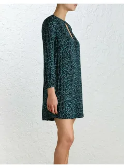 Zimmermann Esplanade Teardrop Shift Dress in Leopard Print Size 1 / AU 10 for rent on The Volte - image 3