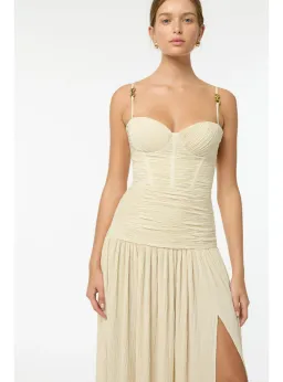 Manning Cartell Double Time Pleat Dress in Nougat Size AU 6 for rent on The Volte - image 2