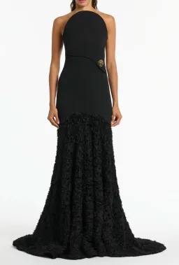 Carla Zampatti Nastro Strapless Gown Black Size 6 for rent on The Volte - image 3