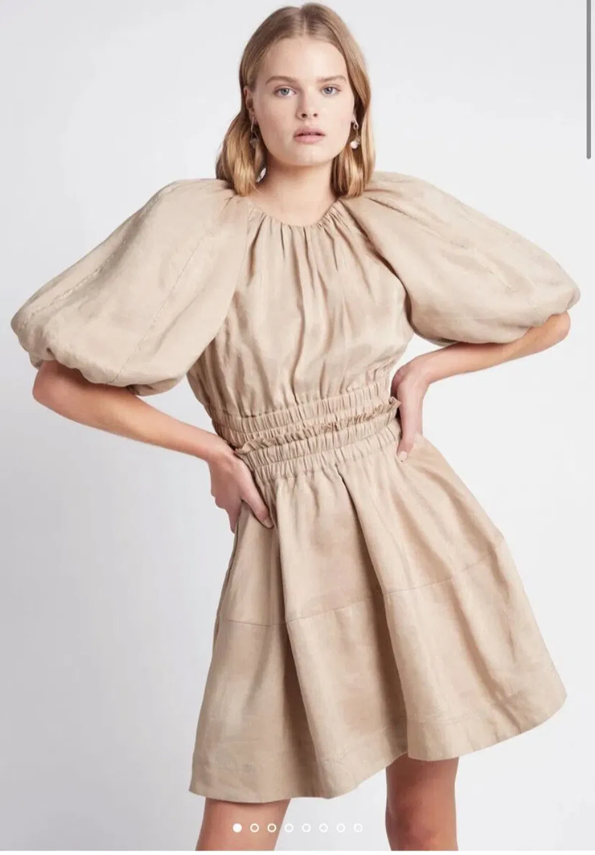 Aje Solitude Cutout Mini Dress Beige Size 10 - Image 3