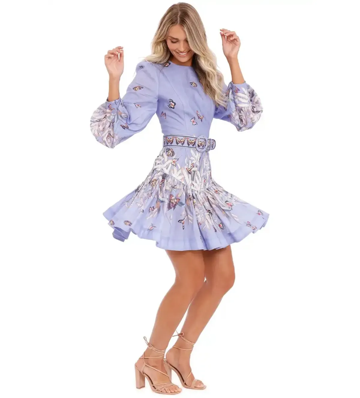 Zimmermann The Botanica Belted Mini Dress Pandanus Size 2 / Au 12 - Image 2