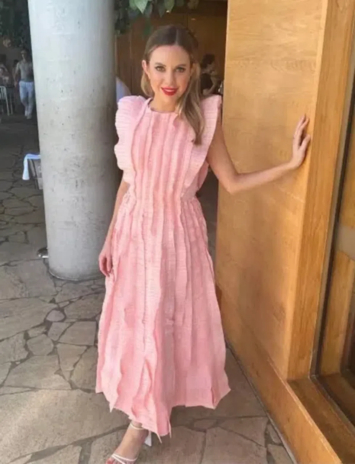 AJE -  Hybrid Midi Dress Rose Pink - Size AU 8 - Image 2